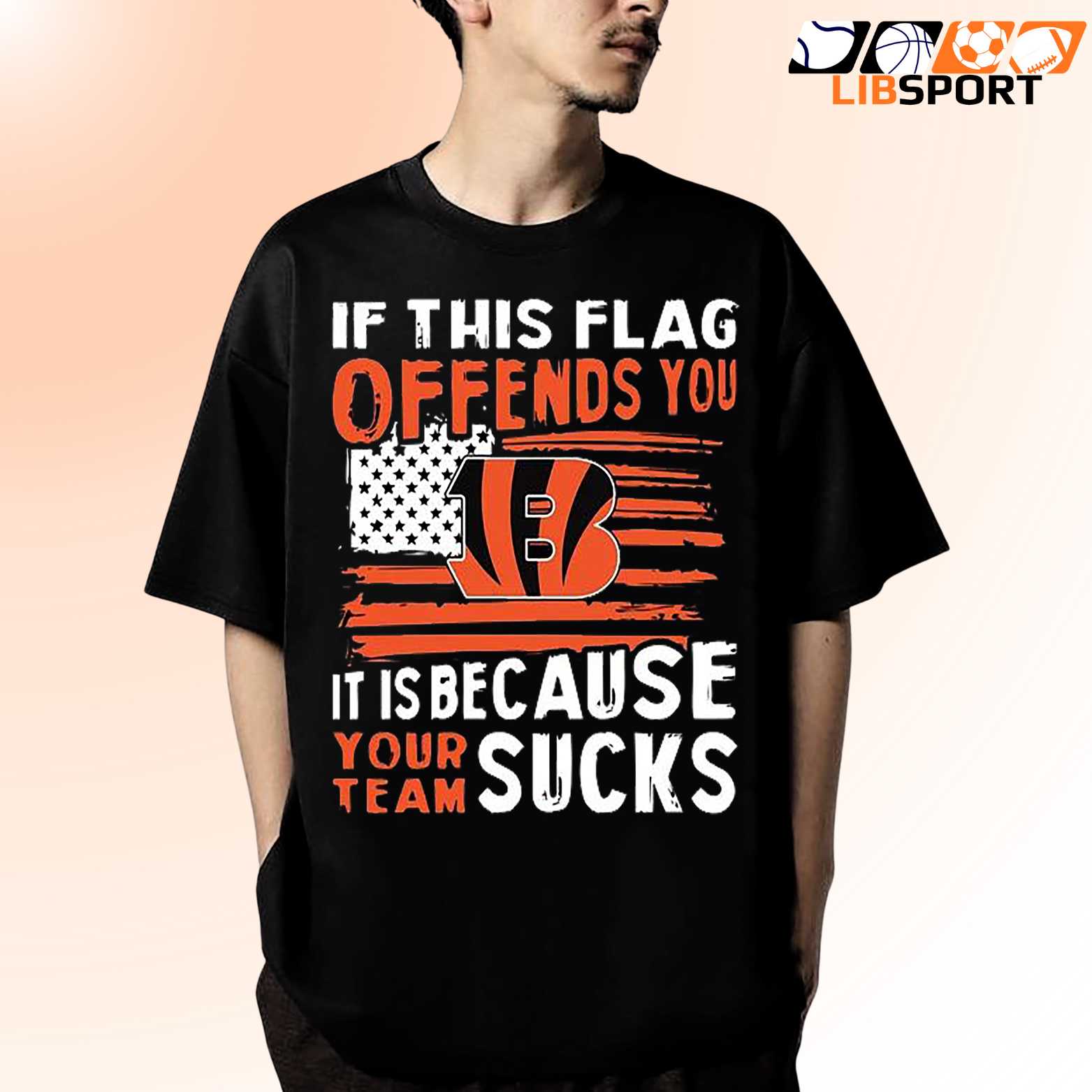 If This Flag Offends You Bengals T Shirt, Game Day Tee, Vintage Nfl Streetwear Shirt